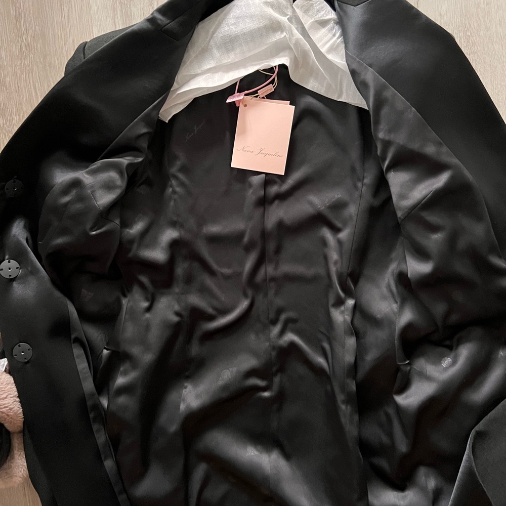 Nana Jacqueline Evie Long Suit Jacket (Black) size L - NWT - Picture 12 of 15